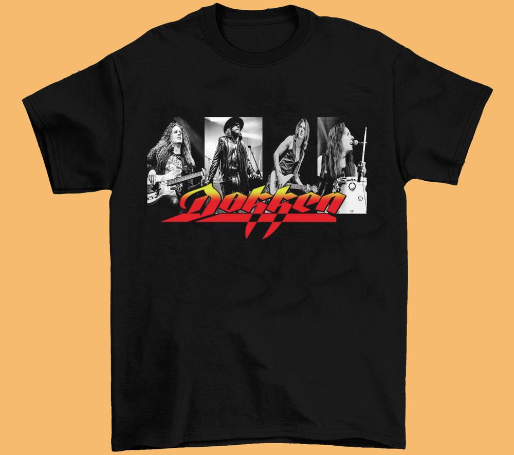Hot Trend Dokken Band Music Black All Size Cotton Unisex T-Shirt Unisex T-Shirt