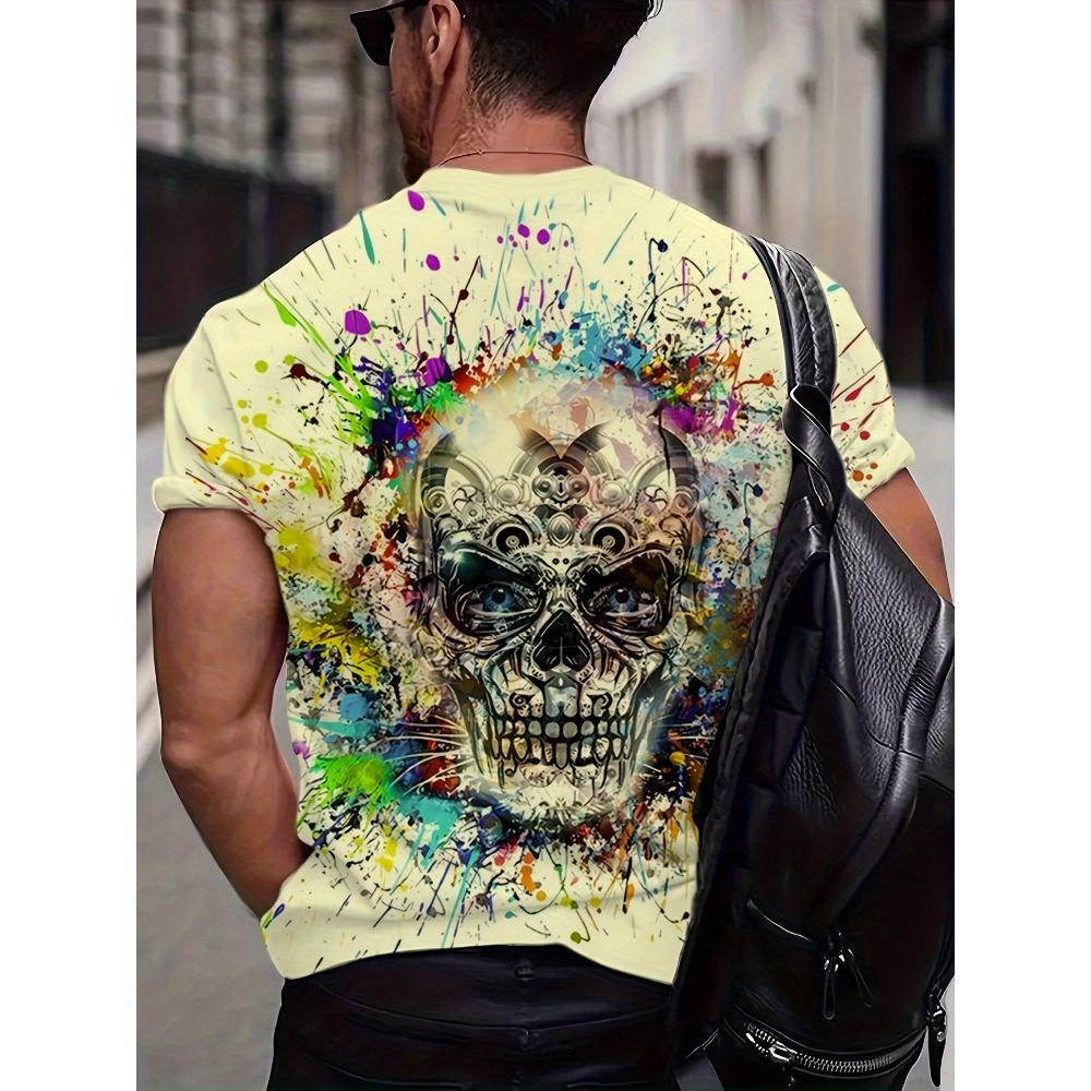 New Men's Fashion 3D Printed Summer Skull T-shirt Casual and Comfortable Street T-shirt Cool Design T-shirt as a Gift PLUS SIZE