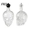Whiskey Bottle with Stopper Skull Decanter, 500ml Gothic Glass Stopper, Halloween Spirit Dispenser for Home Bar, Creepy Liquor Decanter