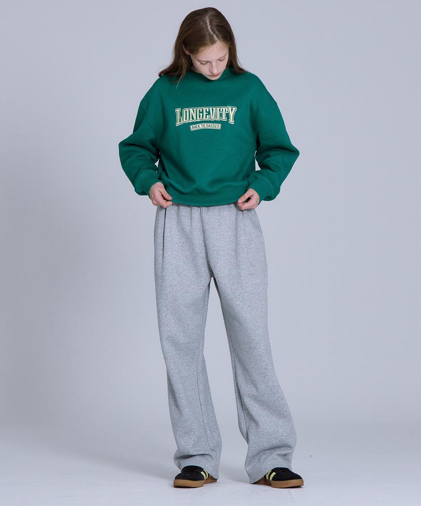 BASIC HOUSE Uni Brushed Terry Single-Pleat Wide Pants (2 Colors) Lapt7103