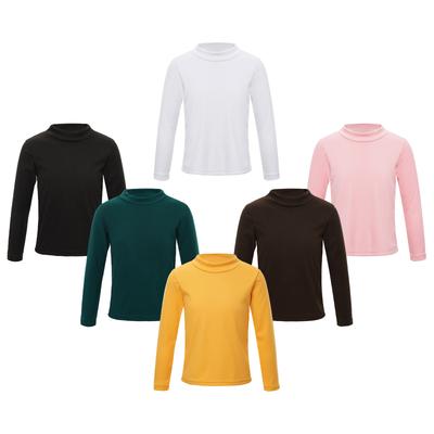 Kinder Thermounterwäsche Langarm Mock Neck T-Shirt Warm Unisex Kinder Basisschicht Oberteil für Homewear Nachtwäsche