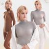 Ultra-thin Invisible Women Thermal Clothes High Neck Warmth Long Pants Thermal Underwear Lady