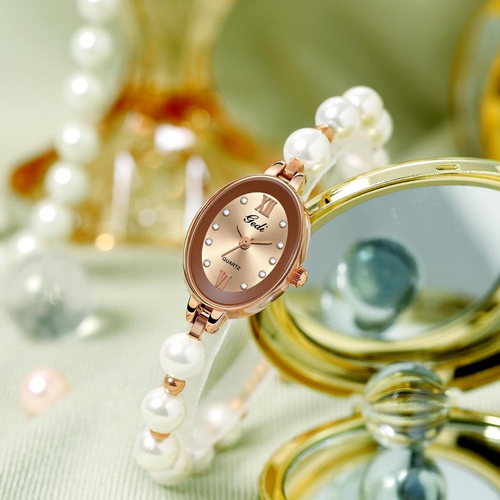 Leichter Luxus Fritillary Perlen Armbanduhr Chinesische Luxus High-End Quarz Uhr Damenschmuckuhr