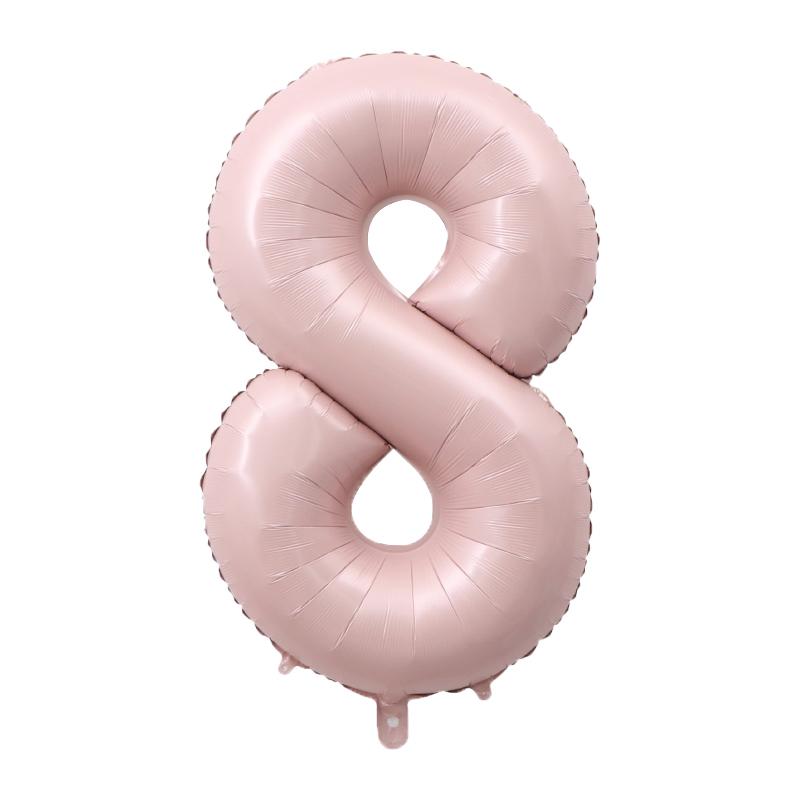 32/40 tum Ljusrosa Blå Sifferballonger Folieballong Födelsedagsballong Festballong 0 1 2 3 4 5 6 7 8 9 Globos Bollar