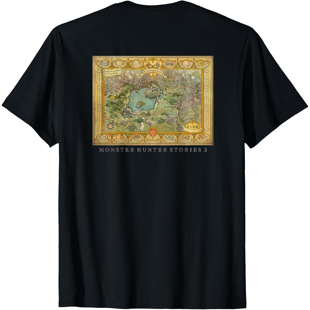 Monster Hunter Stories 3: Azural Area Map BP T-shirt