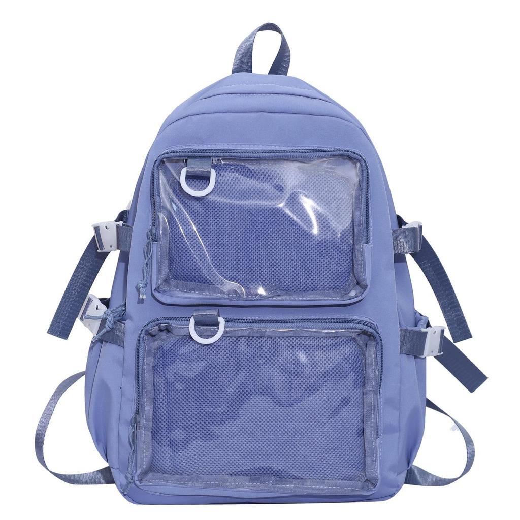 Versatile Large-Capacity Transparent Ita Backpack for Girls and Women