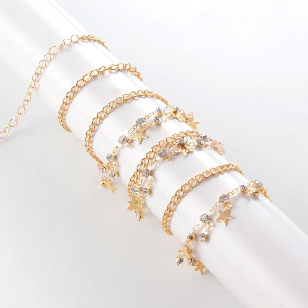 European and American Accessories, Spicy Girl Handmade Star Pendant Waist Accessories, Sexy Beach Bikini Multi-layer Tassel Waist Chain for Women