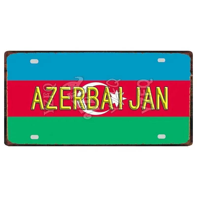 30X15Cm National Flag Egypt Maldives Latvia Metal Tin Logo Tourist Souvenir Wall Bar Shop Home Decoration Dc-1321B