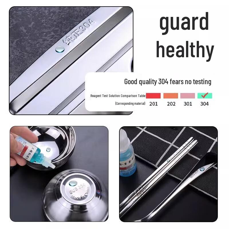 304 Stainless Steel Rectangular Compartment Food Tray