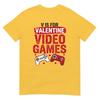 V Is For Video Games Funny Valentines Gamer Boy Unisex Kids Tshirt