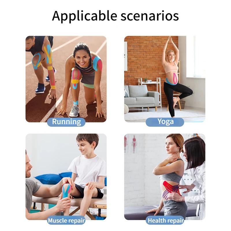 5cm*5m Předřezaná kineziologická páska Athletic Recovery Elastická páska Úleva od bolesti svalů Chrániče kolen Fitness Sportovní chránič