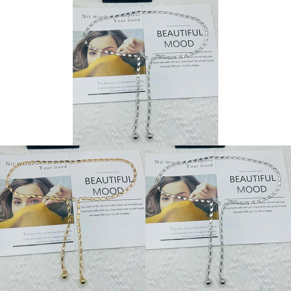 Metal Chain Waist Belt For Women With Water Drill Embellishments Fashionable Accessory For Dresses And Suits