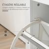 Mobiletto Portascale a 2 Cassetti Moderno Stretto Organizzatore in Legno per Corridoio con Ante a Ribalta Scaffale Regolabile per 6-12 Paia, Bianco