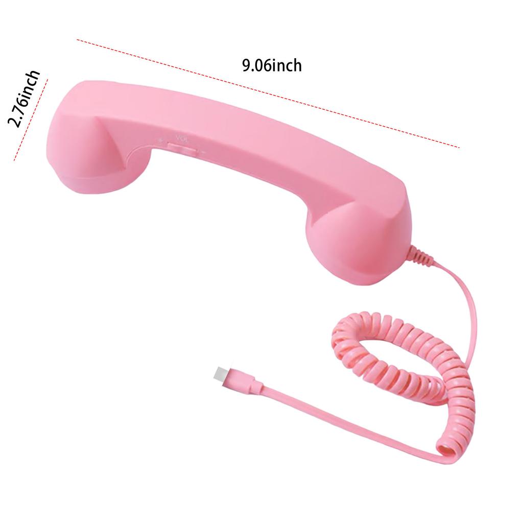 Landline Handle Receiver Ergonomics Creative Telephone Head Set Portable Vintage Phone Headset for Cell Mobile Video Conferences
