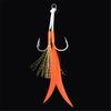Double Fishing Assist Hook for Vertical Jigging Lures, 10Pcs Jigging Hook Slow Falling Jigs Fishing Hook Replacements