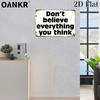 Vintage Metal Tin Sign 12x8 Inch, Don't Believe Everything You Think, 2D Flat Wall Decor for Man Cave Home, Gift