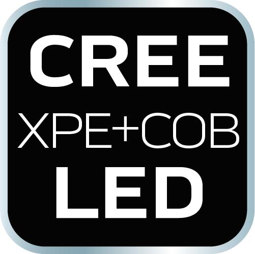 USB Rechargeable Flashlight 300 lm 2 in 1 CREE XPE + COB LED