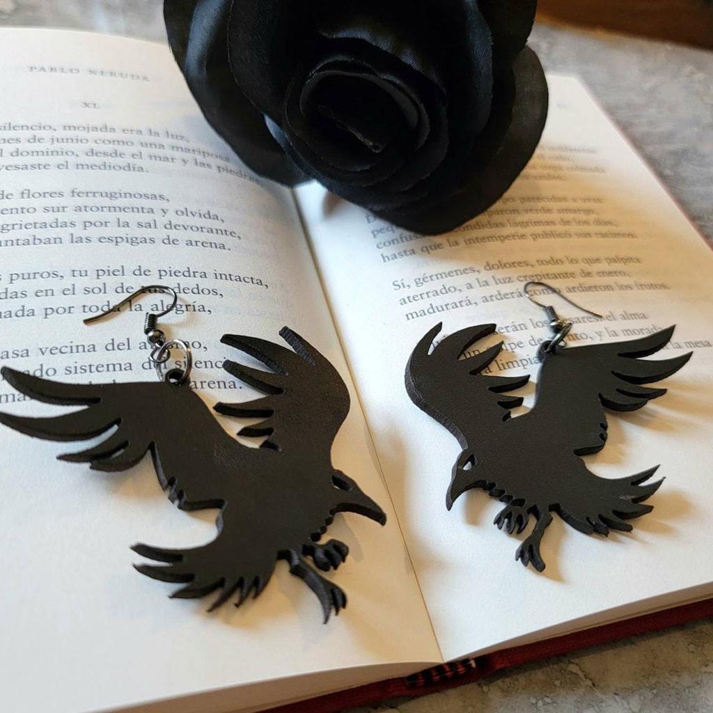 Gothic Crow Earrings Simple Earrings Ear Jewelry Drop Earring Acrylic Material