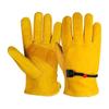 1 Pair Yellow Welding Gloves Heat-Resistant Work Gloves High Quality Cowhide Gloves  Workplace