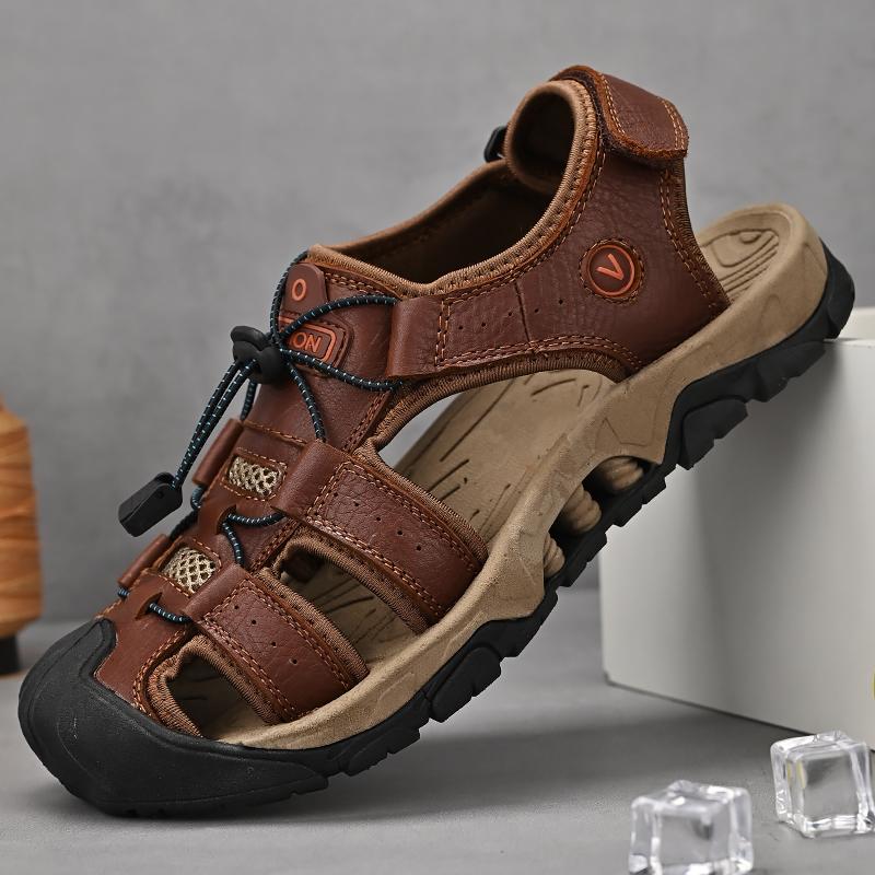 Big Size 38-46 Fashion Summer Beach Shoes for Men Sandals Platform Tênis Masculino Luxus Designer Genuine Leather Free Shipping