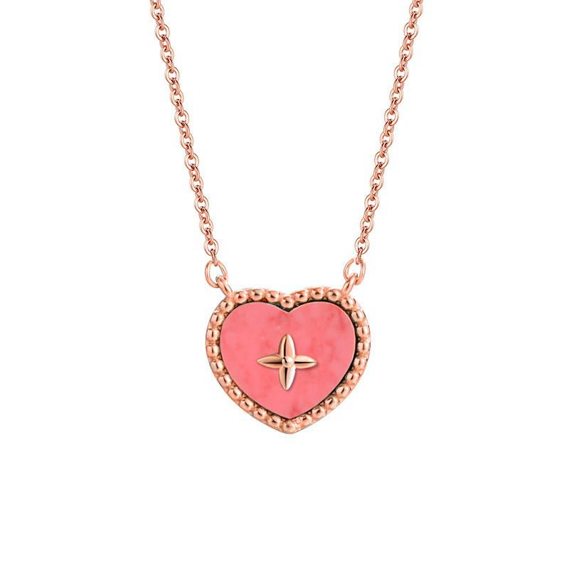 S925 Sterling Silver Sweetheart Layered Heart Necklace 925 Silver