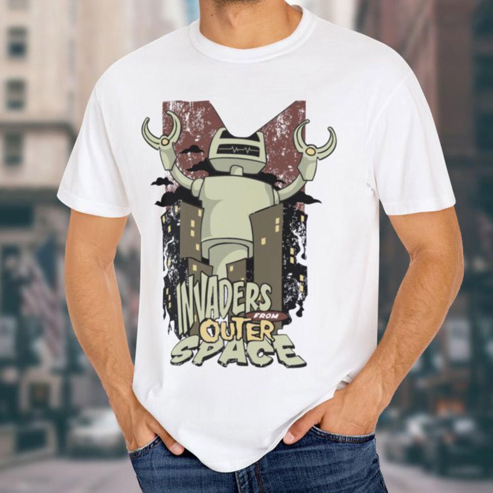 Space Invaders Geek T-Shirt, Retro Print Tee, Perfect for Gamers and Geeks, Space shirt, invaders shirt, illustration shirt 3XL