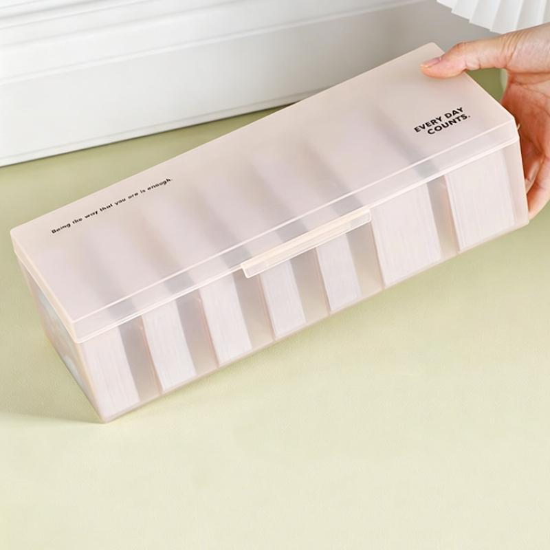 [TG835]Trading Card Storage Box Transparent Divided Card Case Dustproof Stackable For Game Card Collection Desktop Organizer