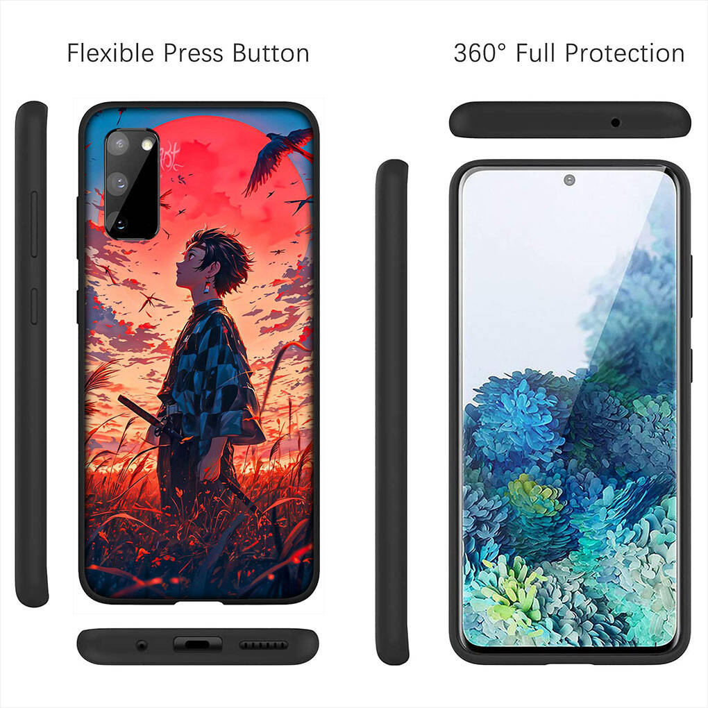 for Samsung Galaxy S25 S24 S23 iPhone 17 16 15 Xiaomi Redmi Note 14 13 12 Plus Pro Max XR Case Kamado Tanjirou Demon Slayer Kamado OPPO Huawei Cover