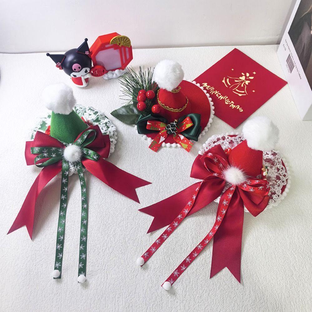 Merry Christmas Decor Christmas Hat Hairpin Christmas Formal Hat Christmas Hat Headband Children's