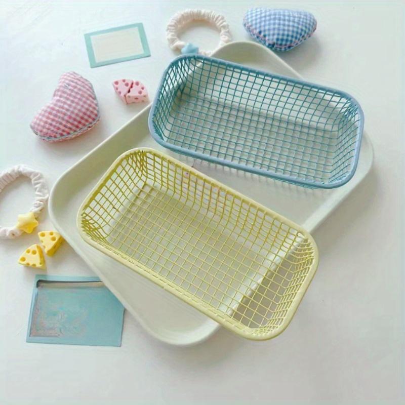 Stationery Organizer and Storage Box, Office Storage Basket, Cosmetic Sorting Rack, Desktop Decorative Photo Prop Storage Basket