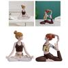 Yoga Girl Statue Art Collectible Synthetic Resin Luxury Sport Women Sculpture for Table Hotel Apartment Lounging Room Bookshelf