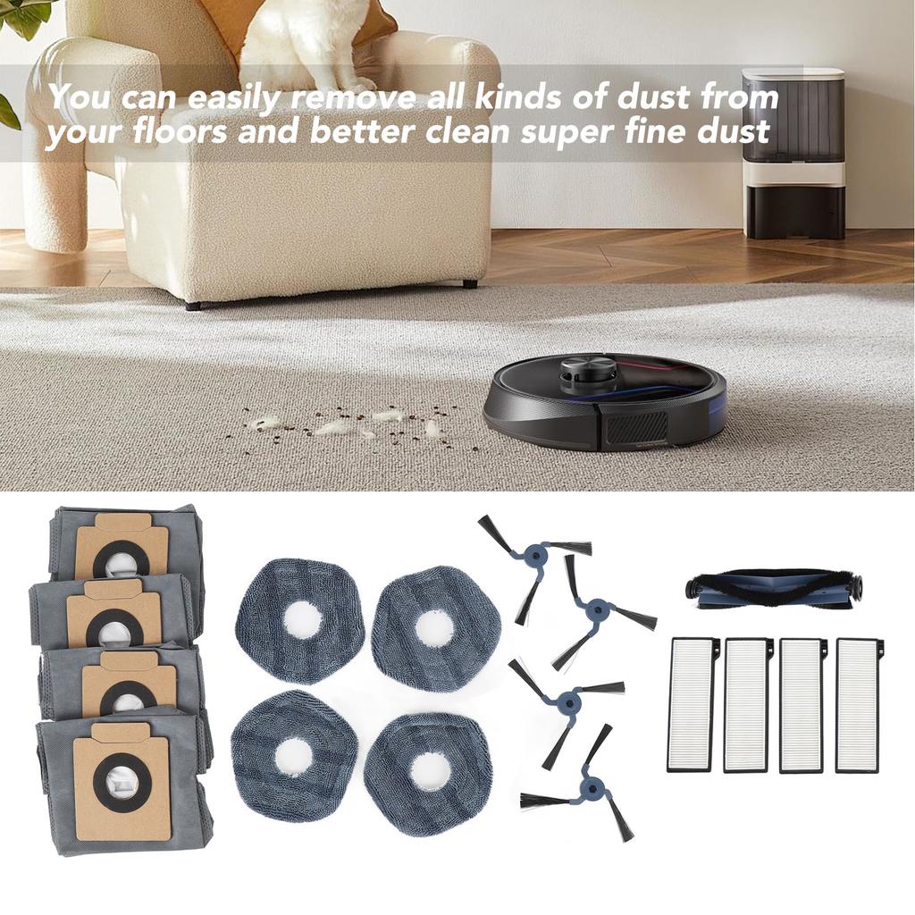 17PCS Set Robot Vacuum Cleaner Brush Kit Vacuum Cleaner Replacement Filter Brush Set for X10 PRO
