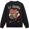 Men's Li-Ning Sweatshirts Unisex Black Crew Neck Moderate