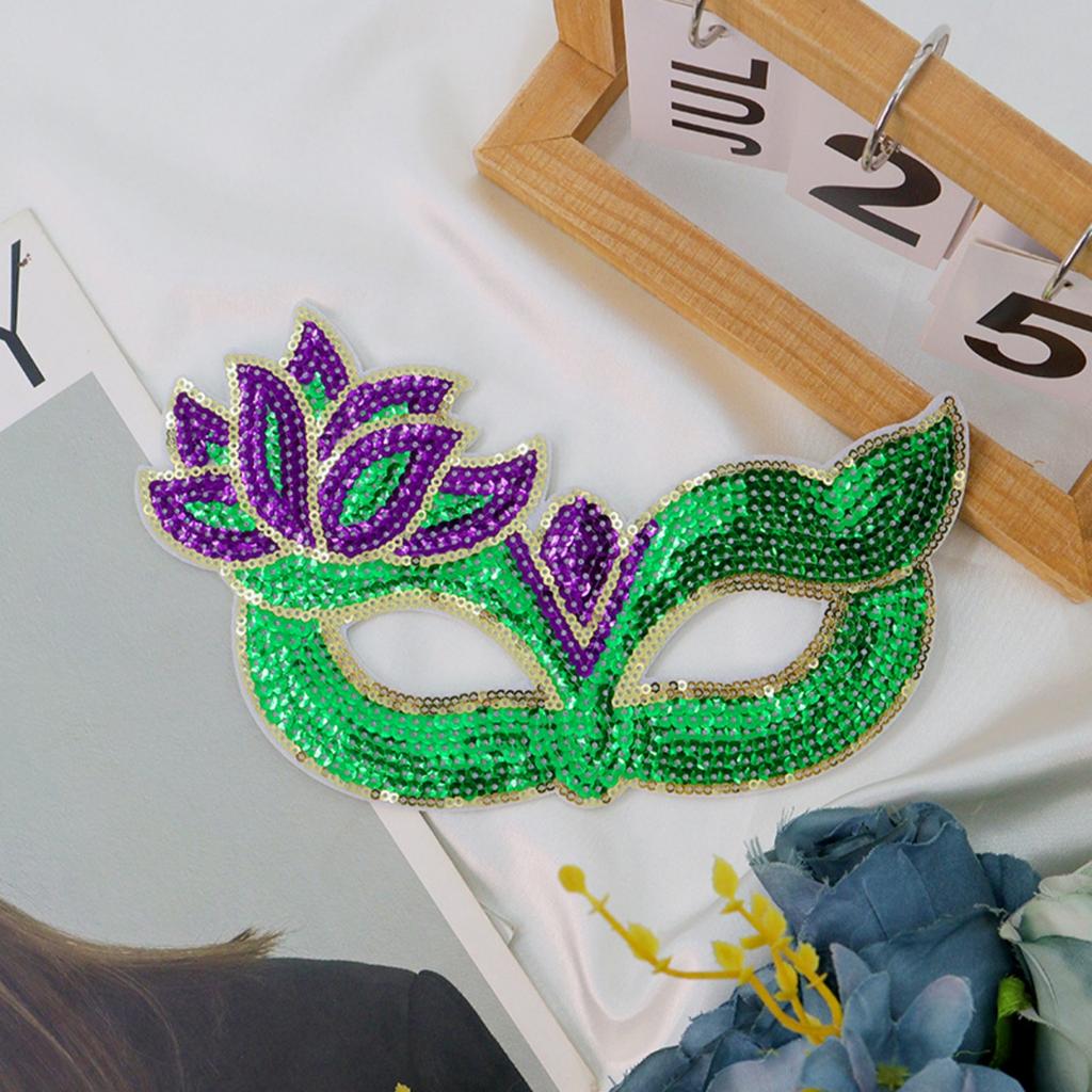 New Three-color Sequin Half-face Mask For Masquerade Parties And Carnivals