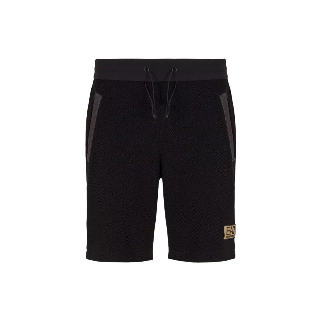 Emporio Armani Train Gold Label Id M Шорты Однотонные На шнурке Прямой крой Повседневные шорты Мужские шорты Черный 3DPS57-PJG1Z-1200 XXL
