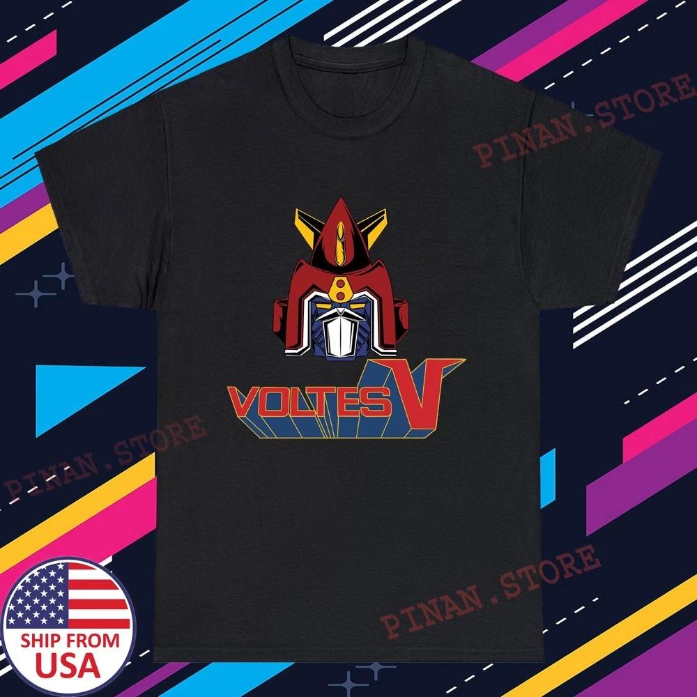Voltes V Head Famous Mecha Cartoon Men s Black Size S-5XL 4XL