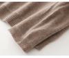 Women's Soft Twill Cable Knit Cashmere Mock Neck Sweater - Warm Long Sleeve Base Layer Knitwear