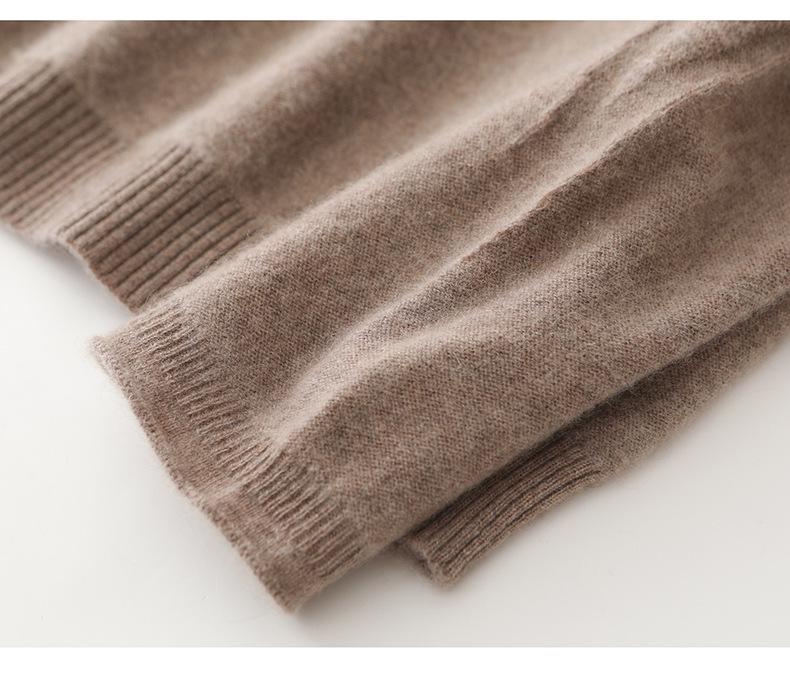 Women's Soft Twill Cable Knit Cashmere Mock Neck Sweater - Warm Long Sleeve Base Layer Knitwear