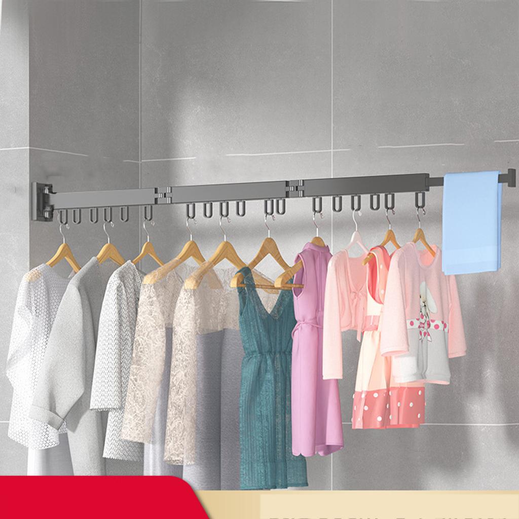 Wäscheständer, Aluminiumlegierung, einziehbarer Wäscheständer, Balkon, schlagfrei, Wandmontage