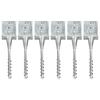 Vidaxl Ground Pegs, 6 Pcs., Silver, 14 X 14 X 58 Cm, Steel