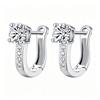 Elegant Rhinestone U-Shaped Earrings for Women - New Fashion Geometric Ear Studs