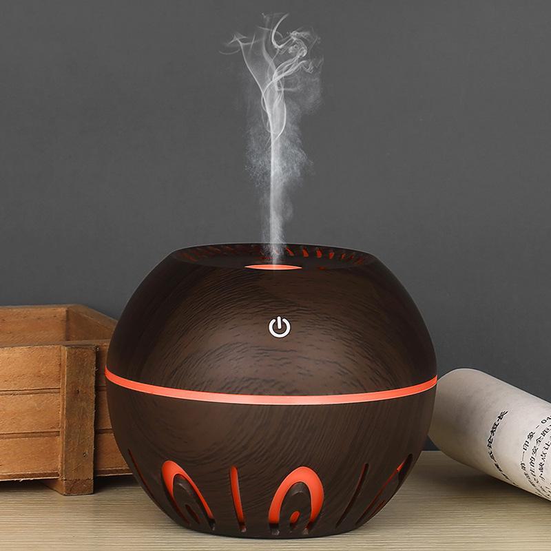 Creative USB Fog & Wood Grain Aromatherapy Humidifier with Custom Logo Option