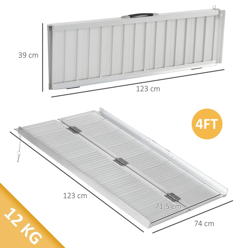Loading Ramp Wheelchair Access Ramp Foldable Anti Slip Load Capacity 270 Kg