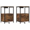Nightstand with Storage 2 Pcs Smoked Oak 40 X 31 X 60 Cm