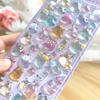 3D Ghost Family Embossed Crystal Stickers - Cute Cartoon Kids Handicraft Reward Decals for Phone Album & DIY Crafts
