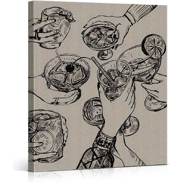 Coffee Cat Kitchen Canvas Wall Art More Espresso Less Depresso Black Cat Poster Print Wall Decor Cats Coffee Painting for Home Kitchen Dining Room