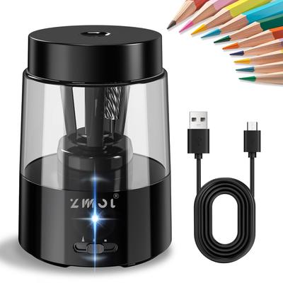 ZMOL Electric Pencil Portable Pencil Sharpener for Upgraded Blades for Fast Pencils Auto Stop for Sharpener, Kids, Sharpening, No. 2/Colored (6-8mm),