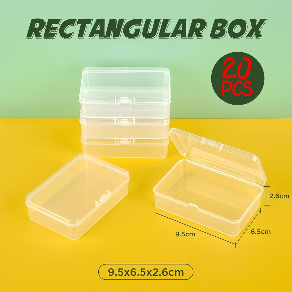 4-28Pcs PP Clear Plastic Storage Box Jewelry Storage Case Transparent Storage Organizer Multifunctional Portable Pouch
