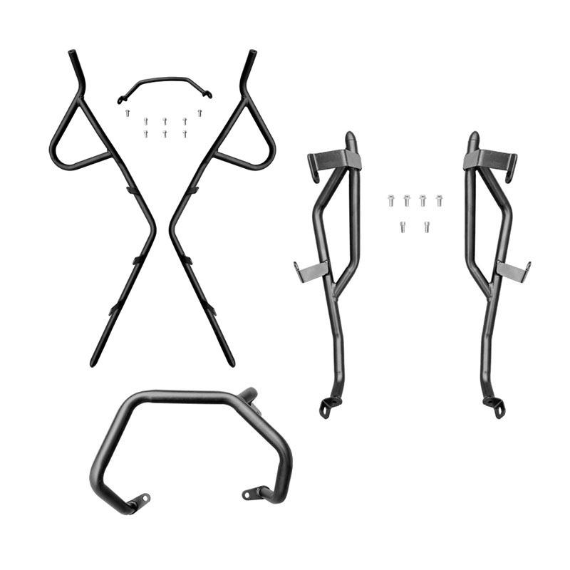 Zongshen Cyclone RT2 Front & Rear Anti-Fall Bars and Tail Rack for Scooter Collision Protection