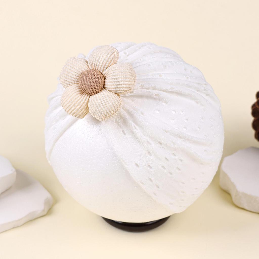 European Baby Breathable Soft Flower Hollow Hat